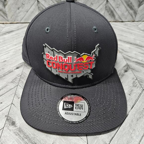 Red Bull Snapback Hat Conquest Grey New Era 2018 Rise Rally - Picture 1 of 7
